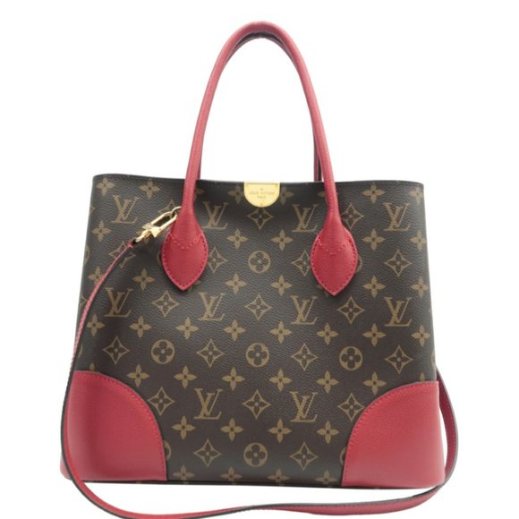 Louis Vuitton Handbags - 100% Authentic Louis Vuitton Flandrin Brown&Red Monogram Canvas Satchel  Bag